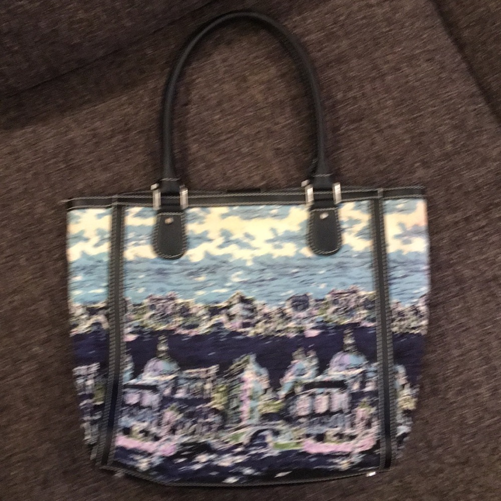 Talbots tote bag, gently used navy blue